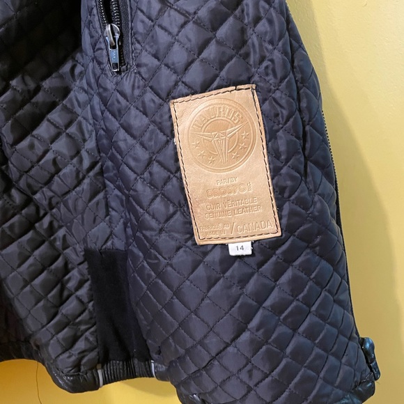 Black genuine leather jacket - Picture 2 of 3